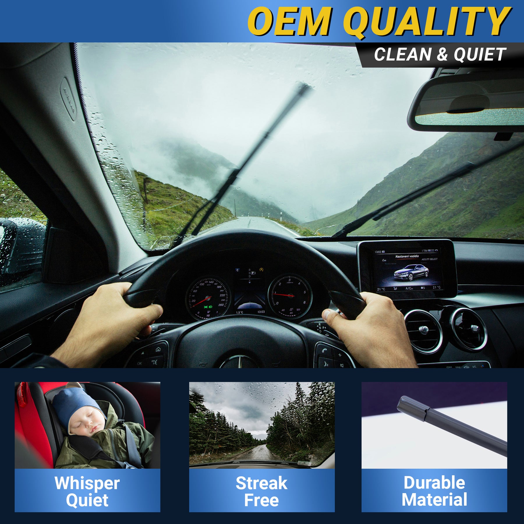 J-hook Windshield Wiper Blades