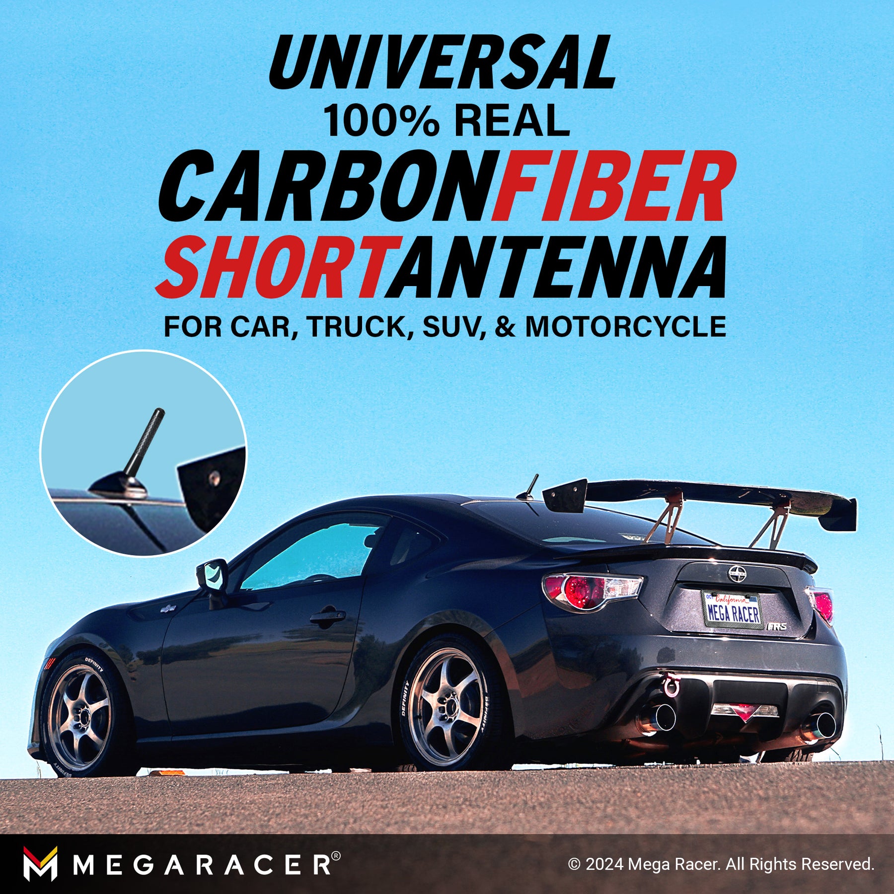 3" Carbon Fiber Antenna