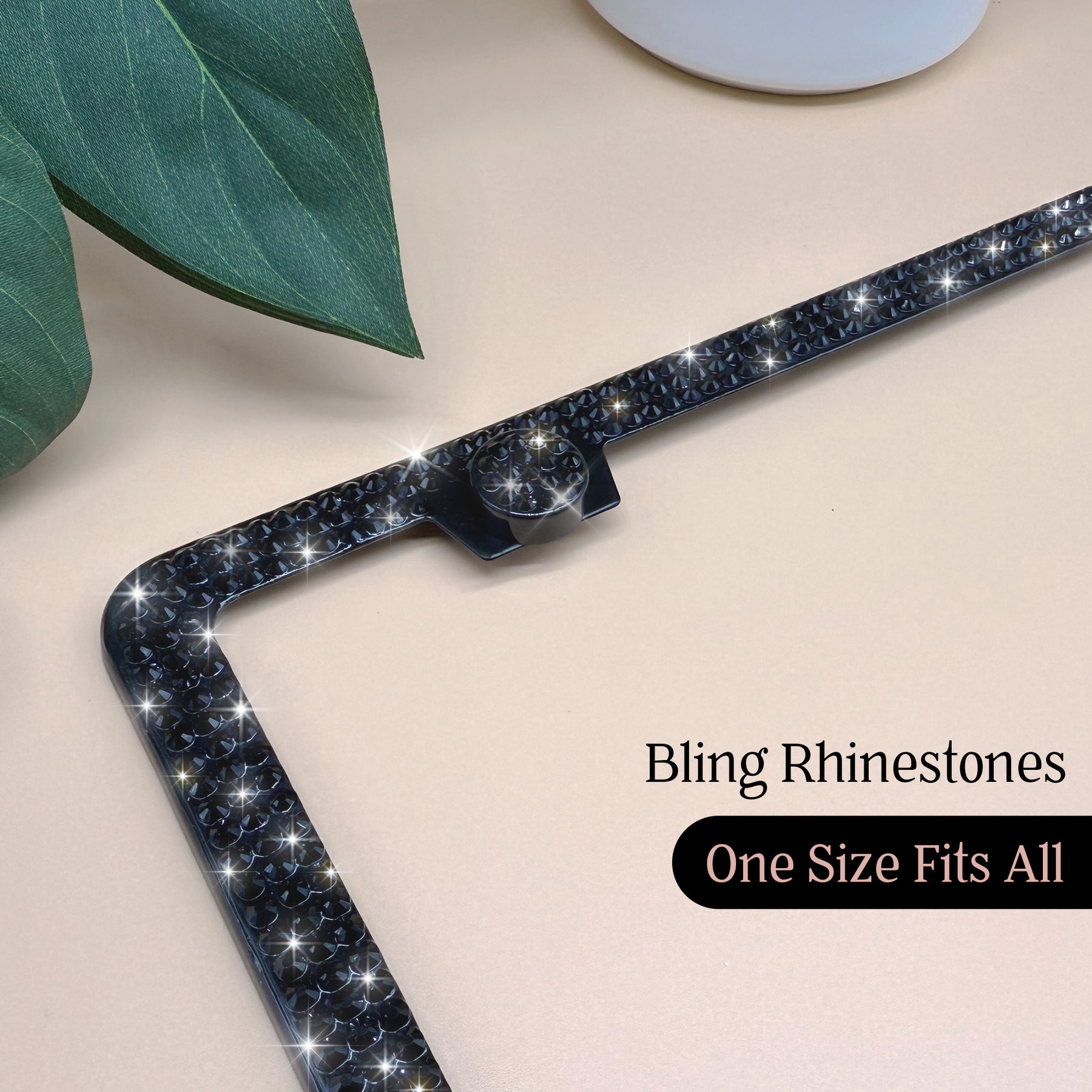 Black Bling License Plate Frame