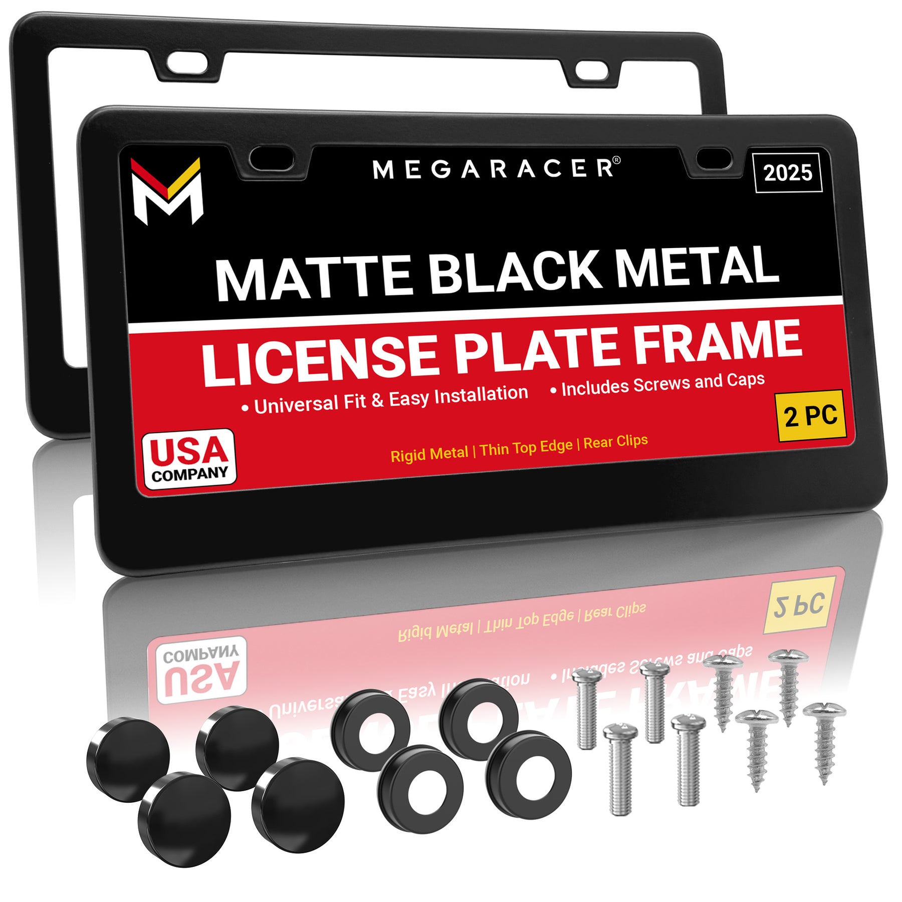 Black Metal License Plate Frame