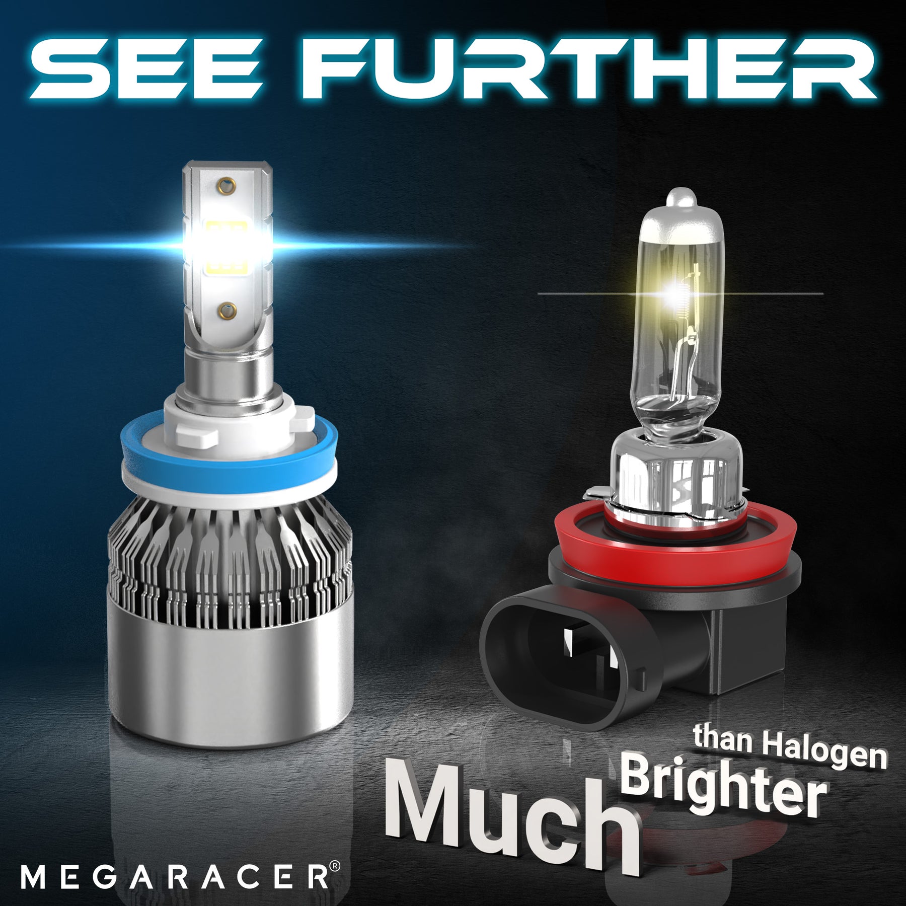 H11 6000K Diamond White, LED Fog Lamp Bulb Replacement, Front Fog Light Only, Plug and Play, Pack of 2