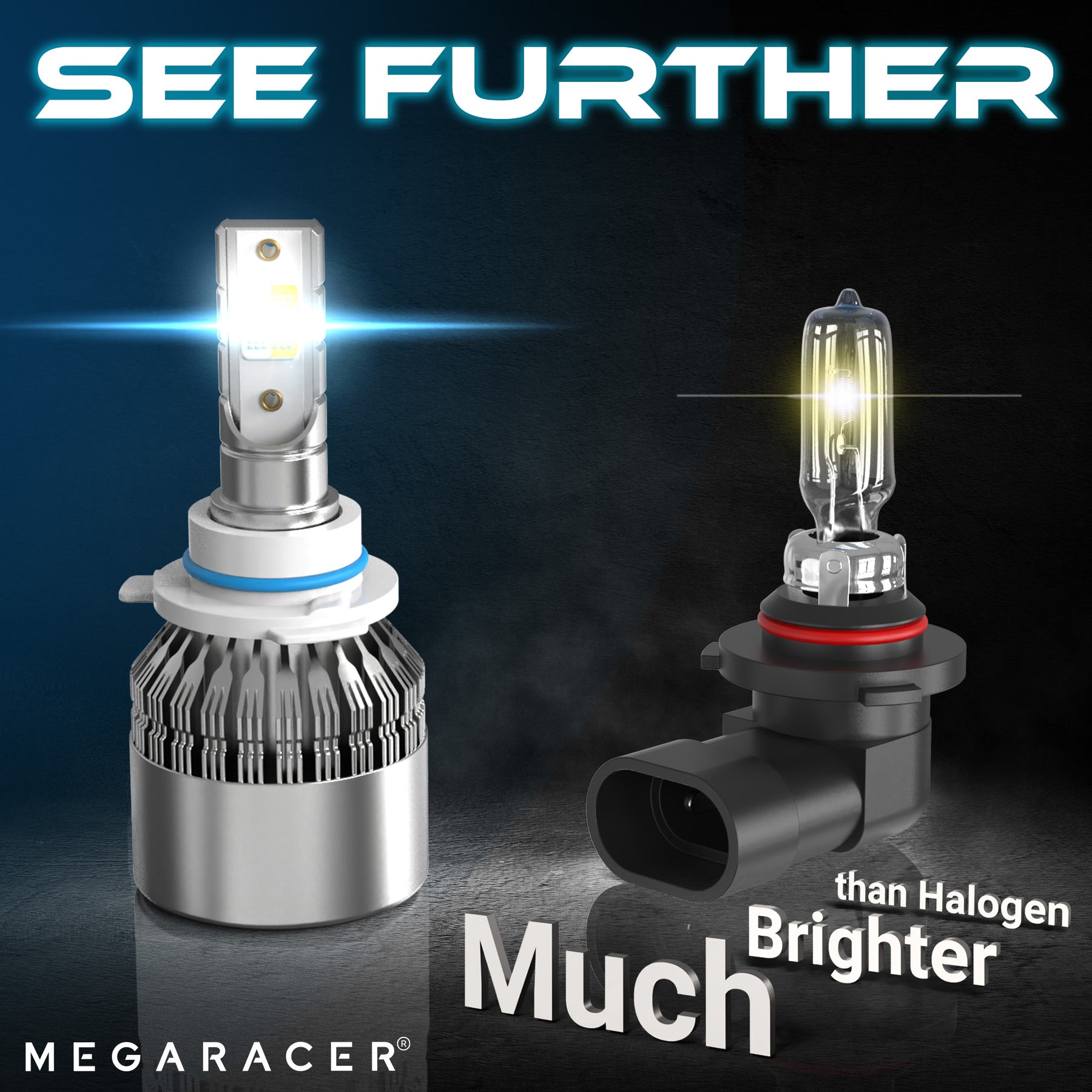 9006 6000K/8000K/10000K, 3 Colors Changing, LED Fog Lamp Bulb Replacement, Front Fog Light Only, Plug and Play, Pack of 2