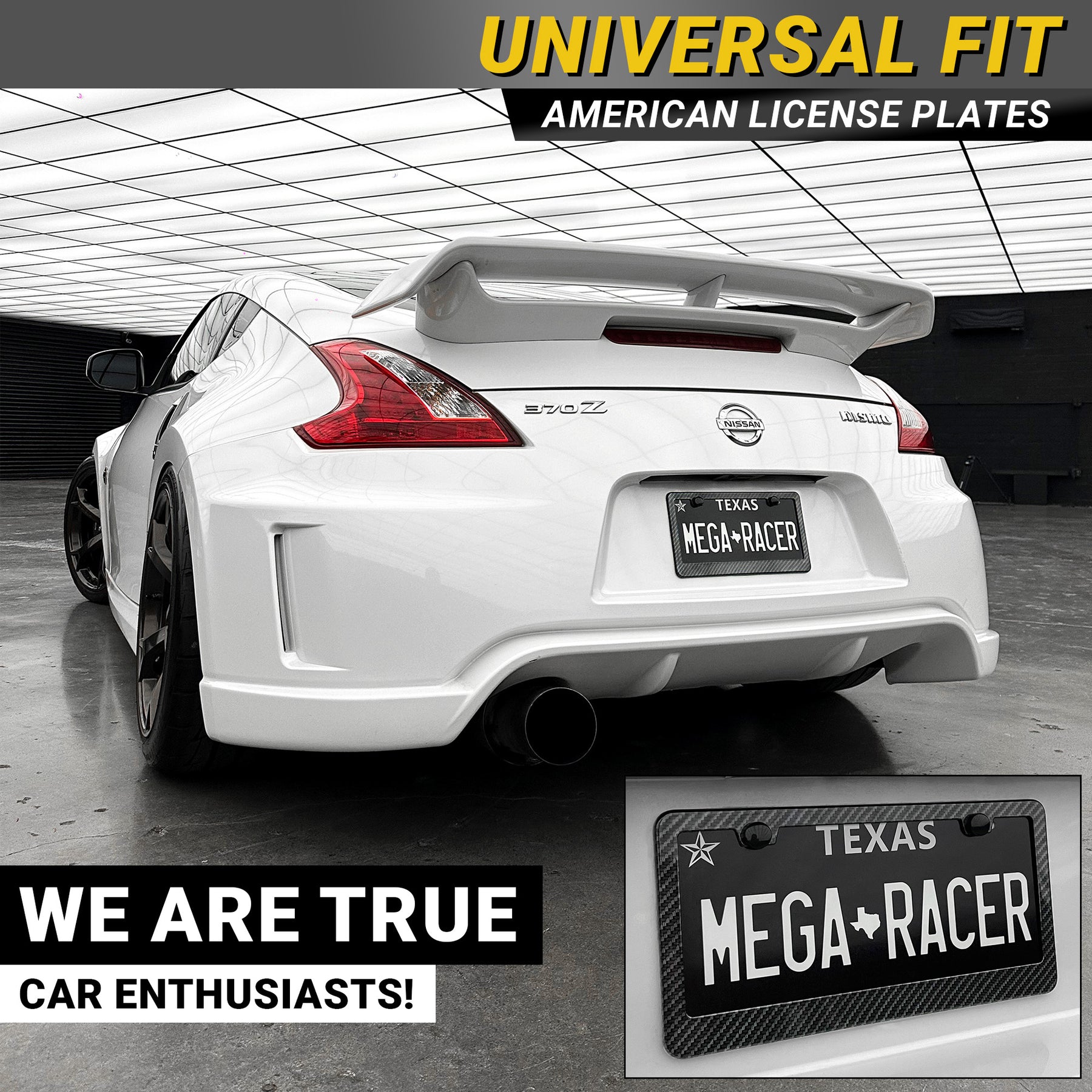 Carbon Fiber Pattern License Plate Frame