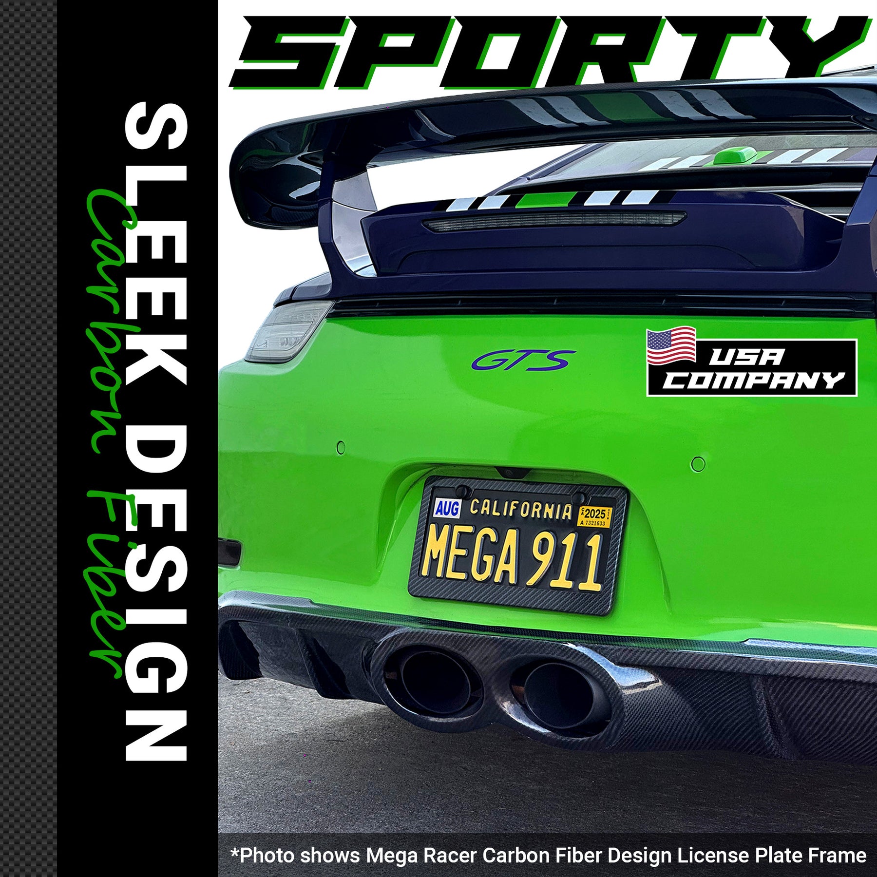 Carbon Fiber Pattern License Plate Frame
