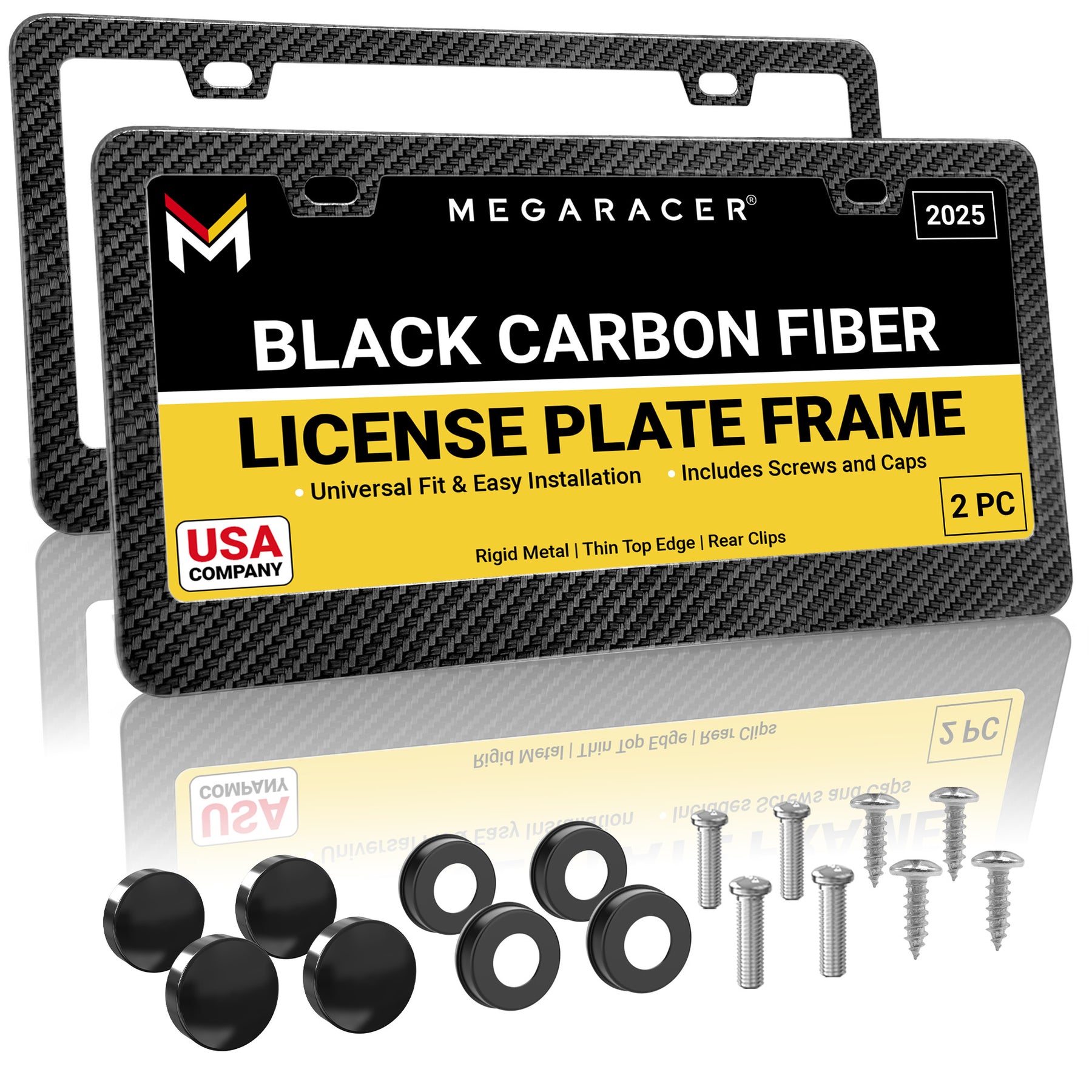 Carbon Fiber Pattern License Plate Frame