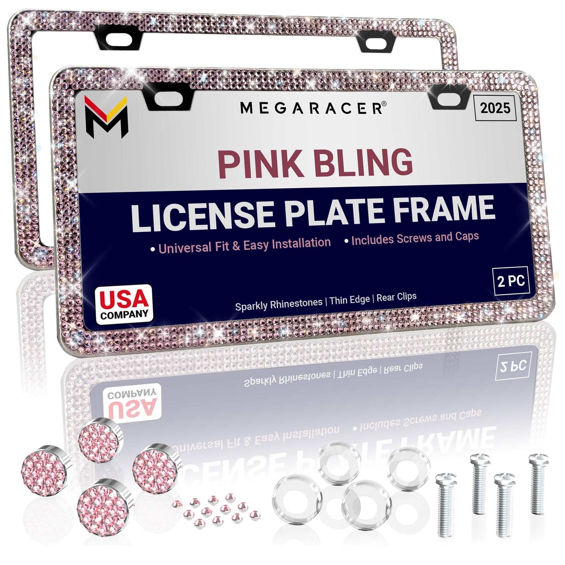 Pink Bling License Plate Frame