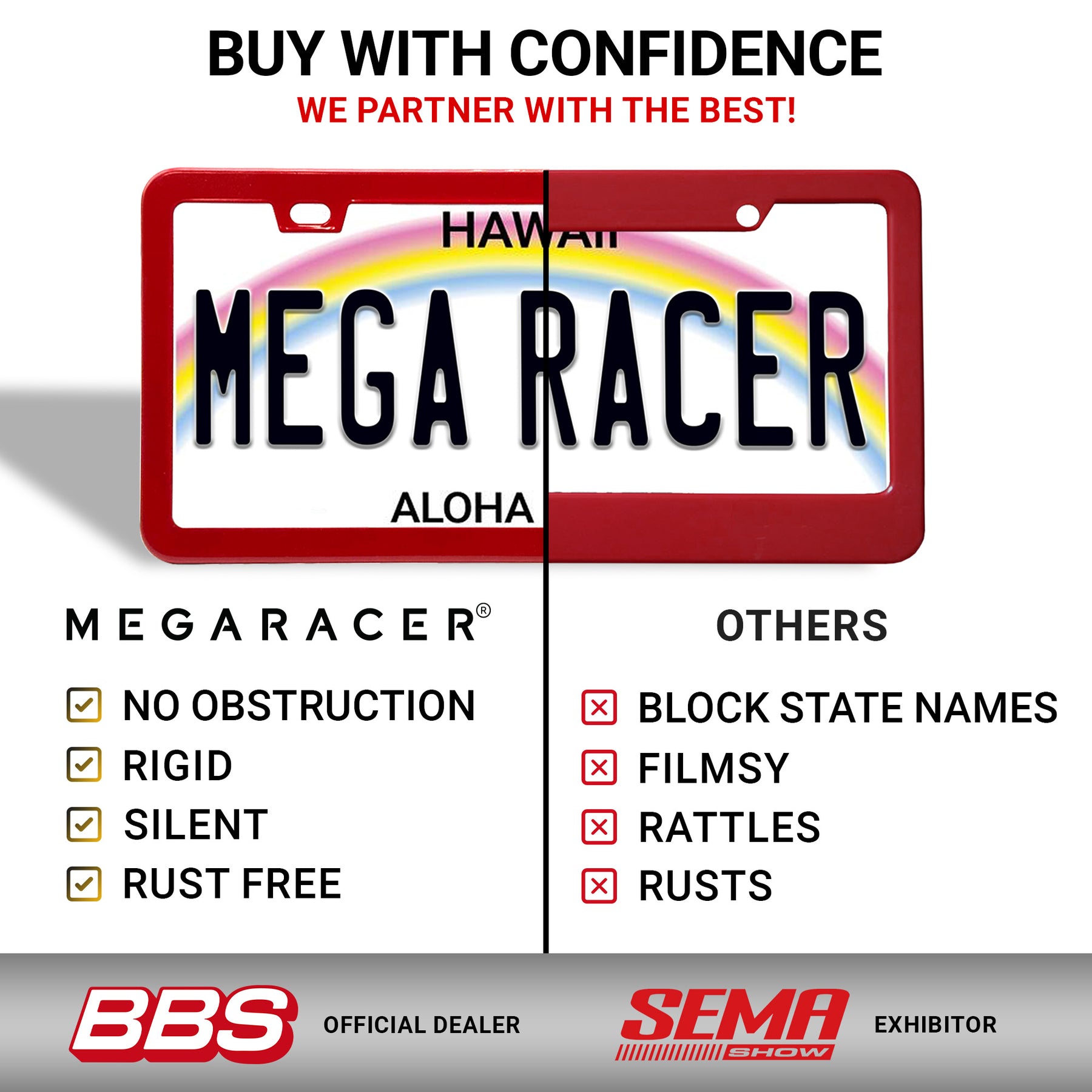 Red License Plate Frame