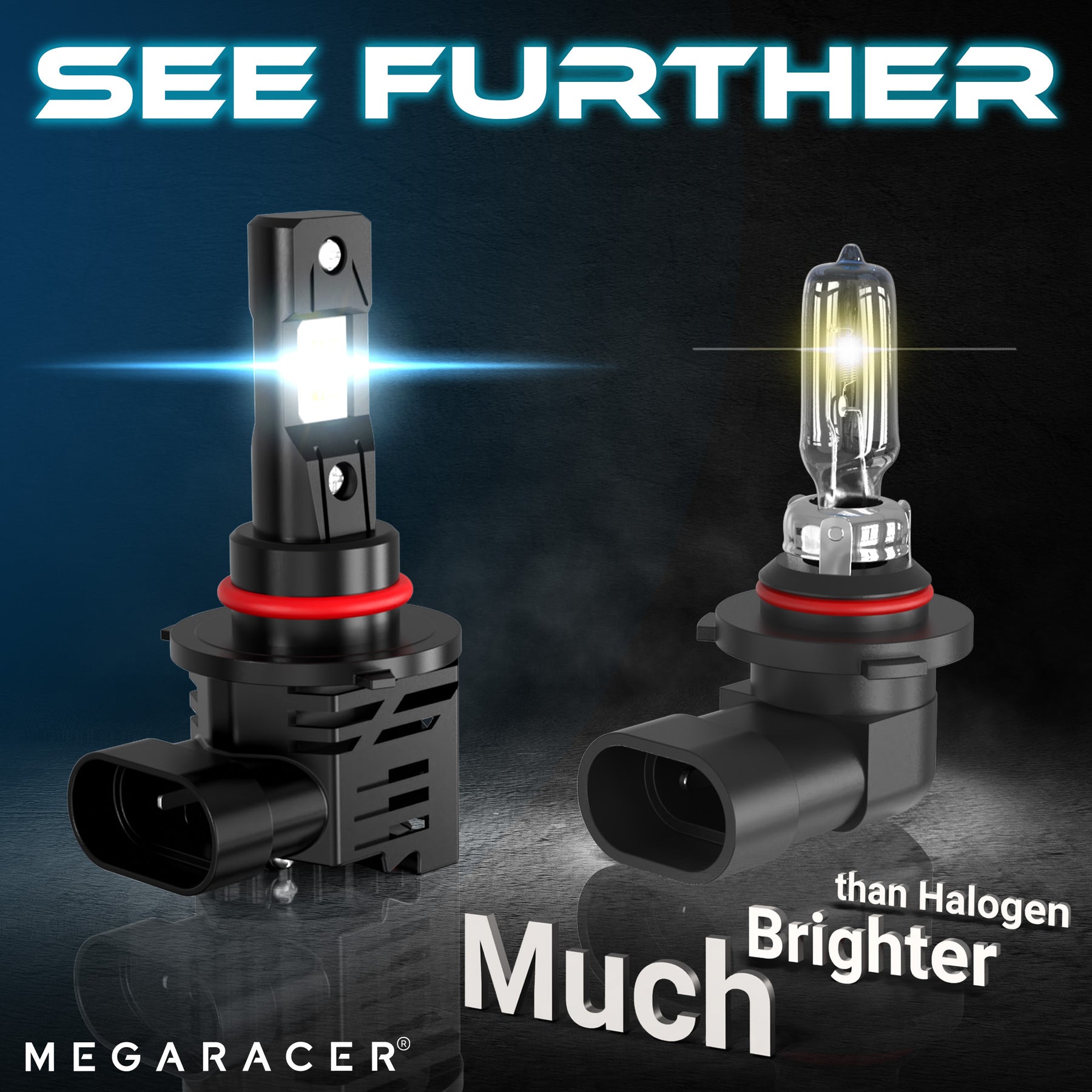 9006 6000K Pure White, LED Fog Lamp Bulb Replacement, Front Fog Light Only, Plug and Play, Pack of 2