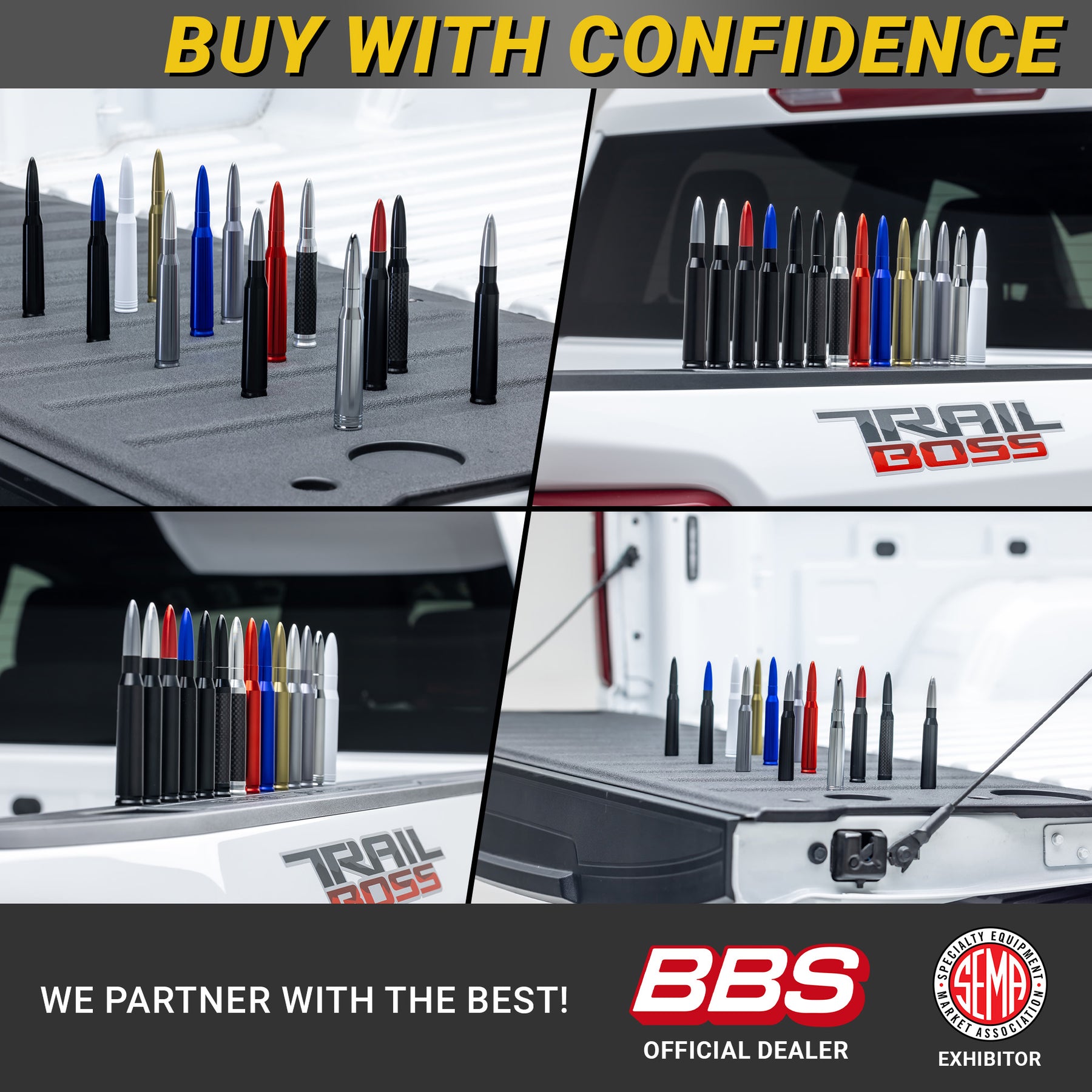 5.5" Carbon Fiber 50 Cal Bullet Antenna