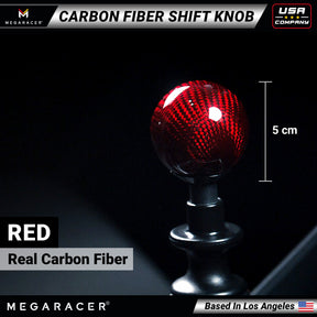 100% Carbon Fiber Round Shift Knob