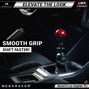 100% Carbon Fiber Round Shift Knob