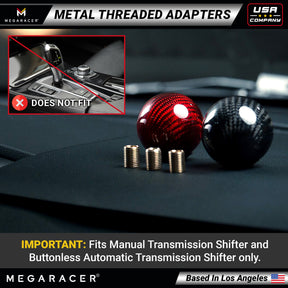 100% Carbon Fiber Round Shift Knob