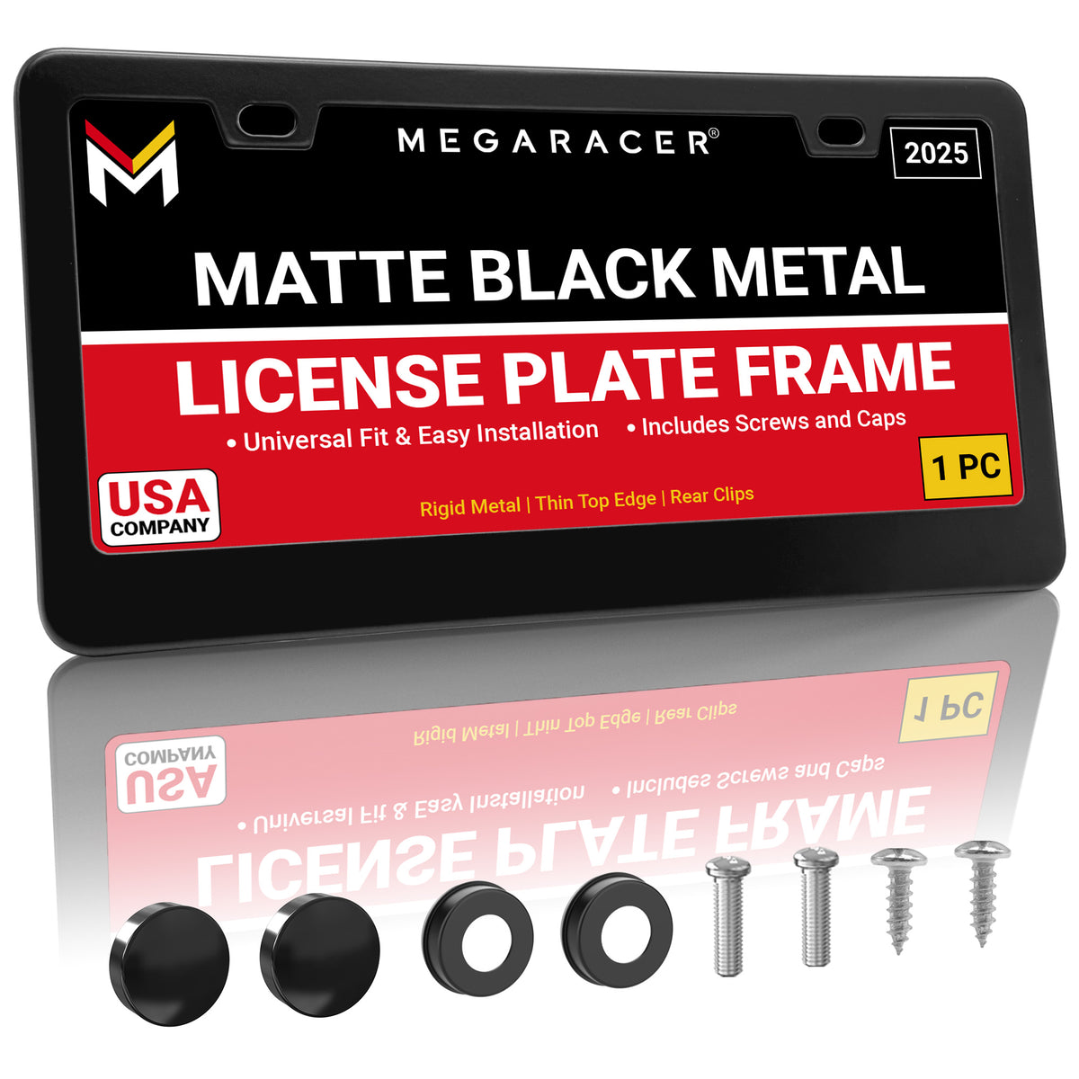 Black Metal License Plate Frame