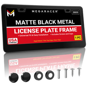 Black Metal License Plate Frame