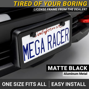 Black Metal License Plate Frame