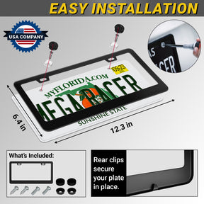 Black Metal License Plate Frame