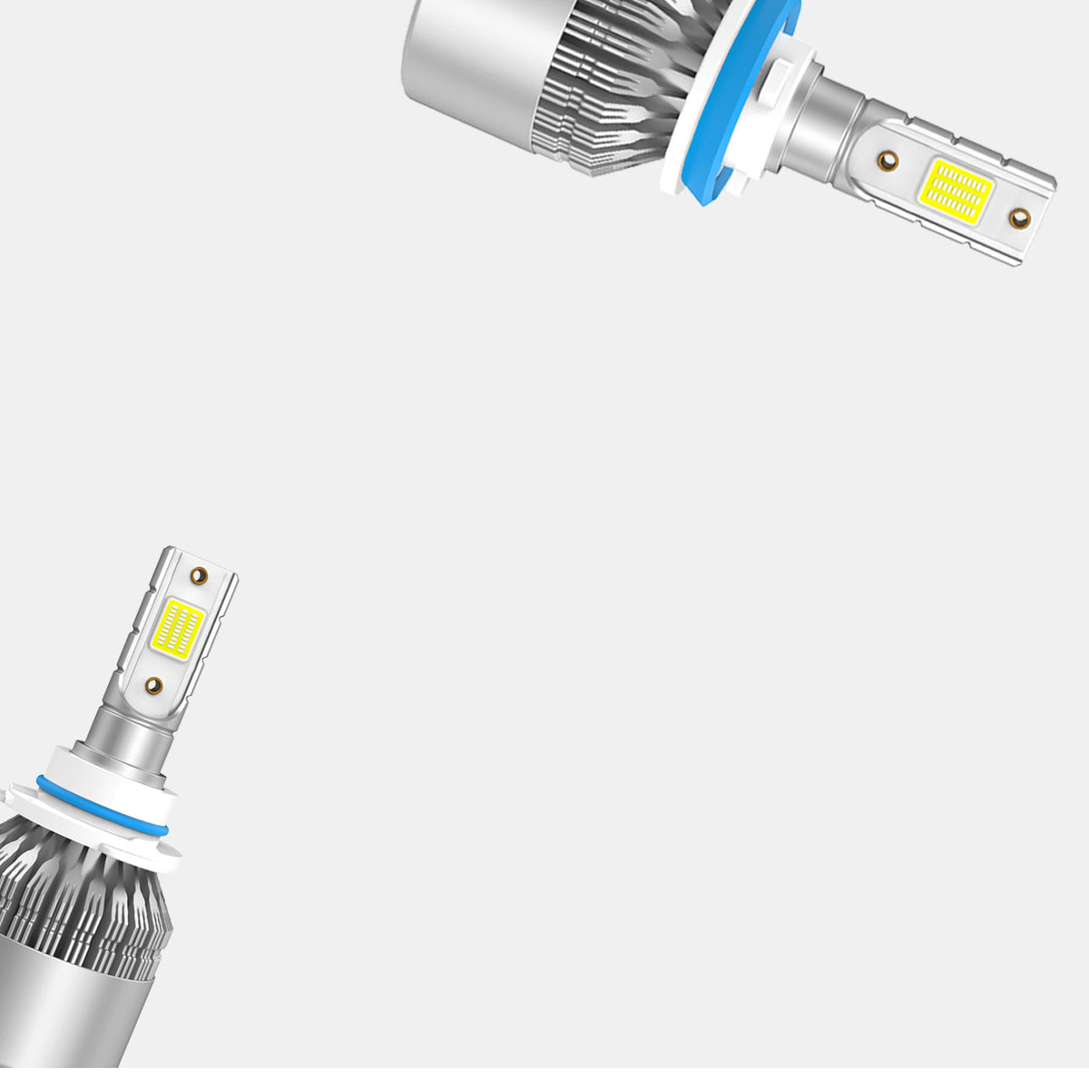 Mega racer C6 2-sided automotive LED headlight bulbs halogen replacement bulbs 6000K automotive headlamp 9005 9006 H11 H7 bulb models