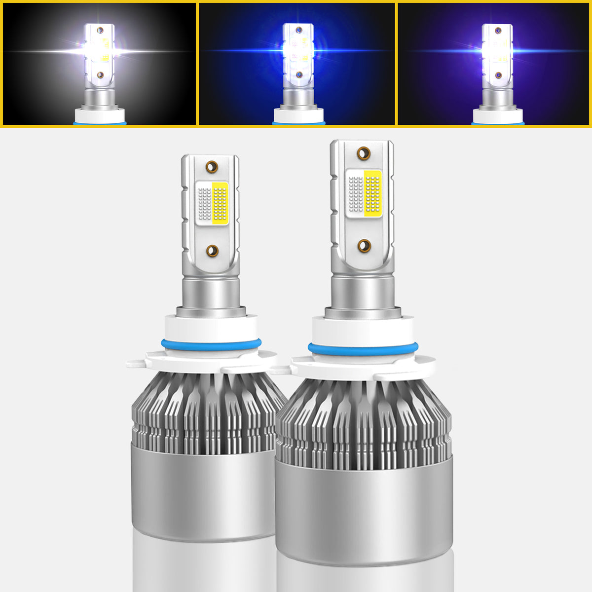 c6s color changing led headlight bulbs automotive headlight headlamp halogen replacement 9005, HB3, H10, 9145