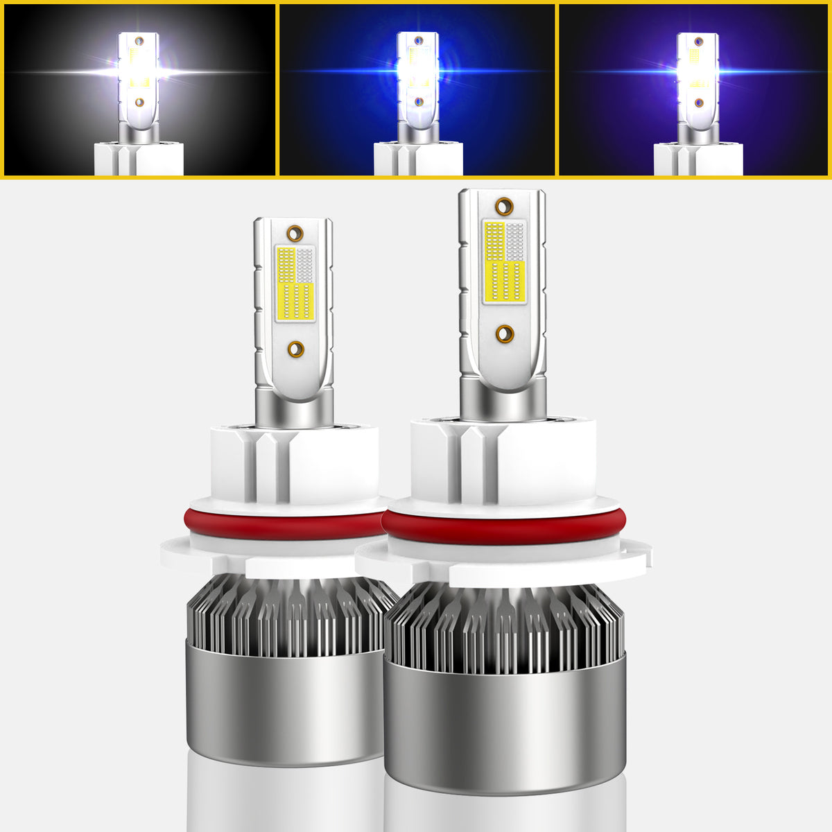 c6s color changing led headlight bulbs automotive headlight headlamp halogen replacement 9007, HB5, 9004, HB1