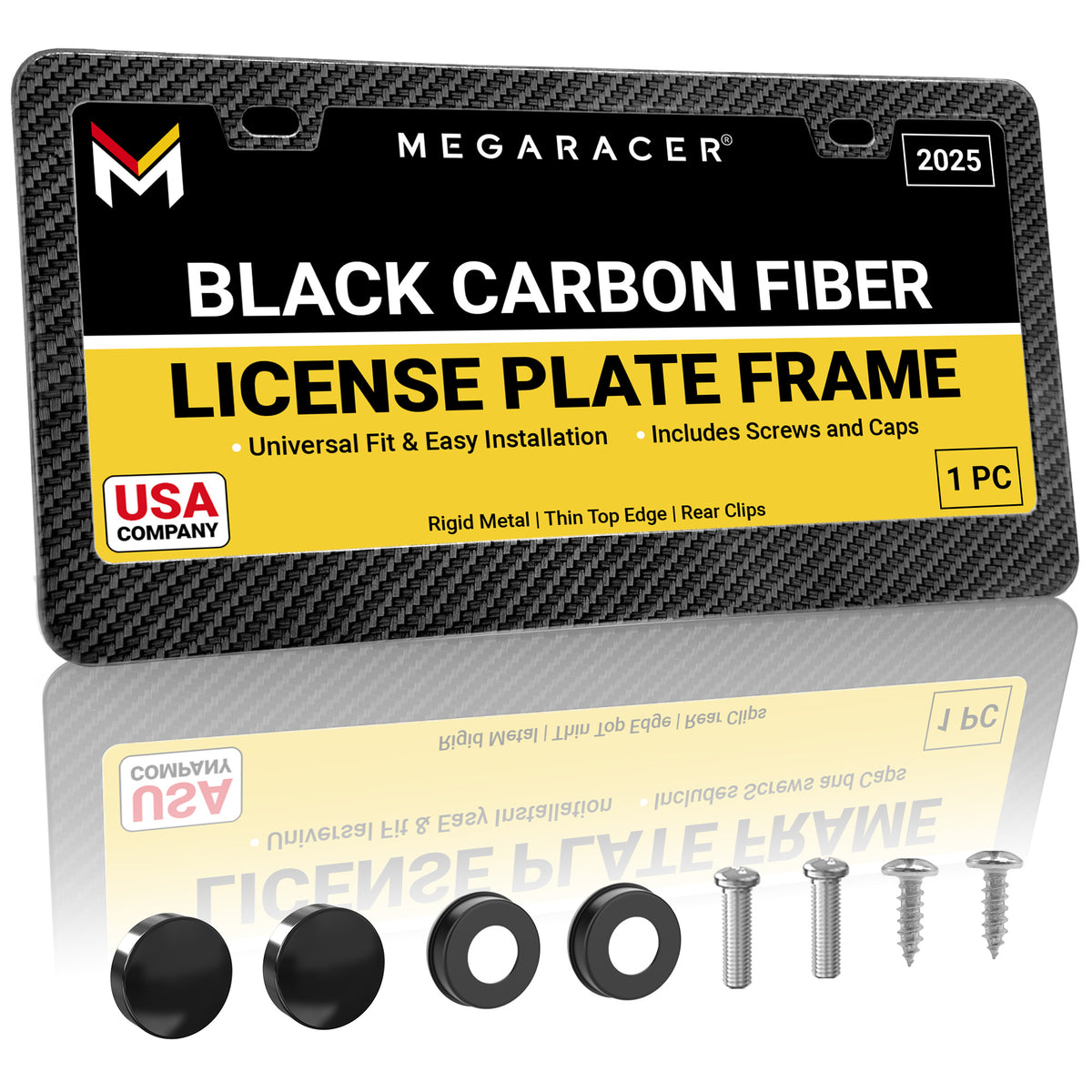 Carbon Fiber Pattern License Plate Frame