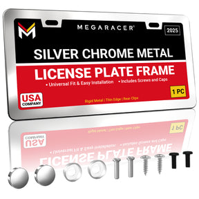 Silver Chrome License Plate Frame