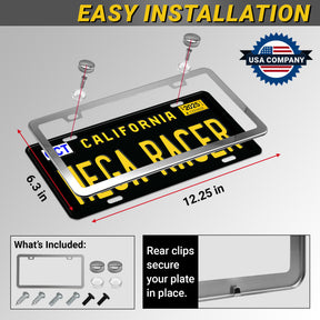 Silver Chrome License Plate Frame