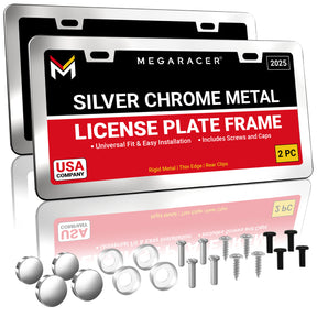 Silver Chrome License Plate Frame