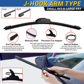 J-hook Windshield Wiper Blades