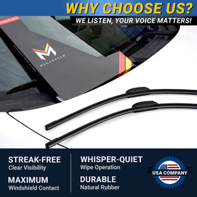 ABLEWIPE 20 In & 20 In Windshield Wiper Blades Fit For Dodge Ram 1500 2001 20"&20" Premium - Foto 3
