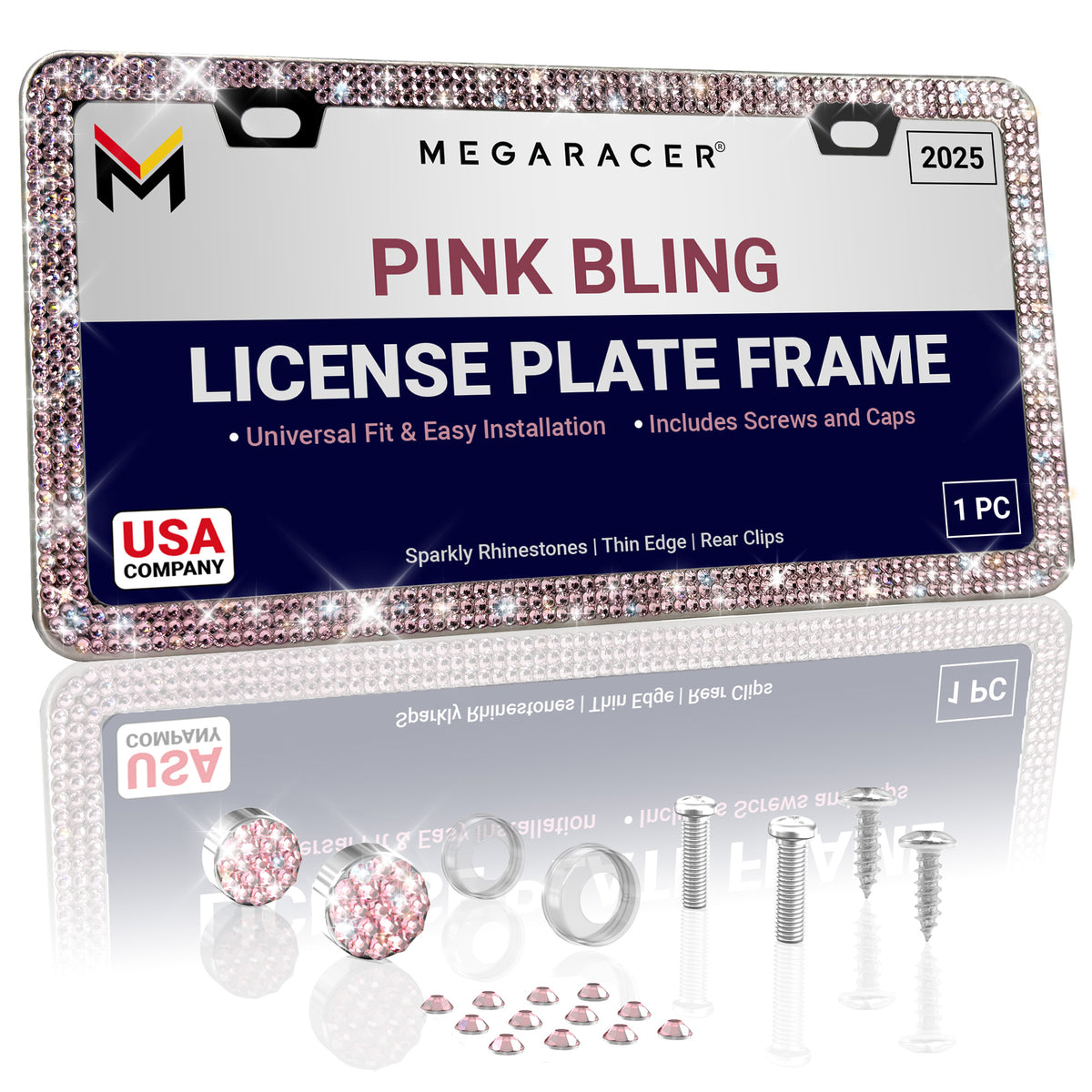 Pink Bling License Plate Frame