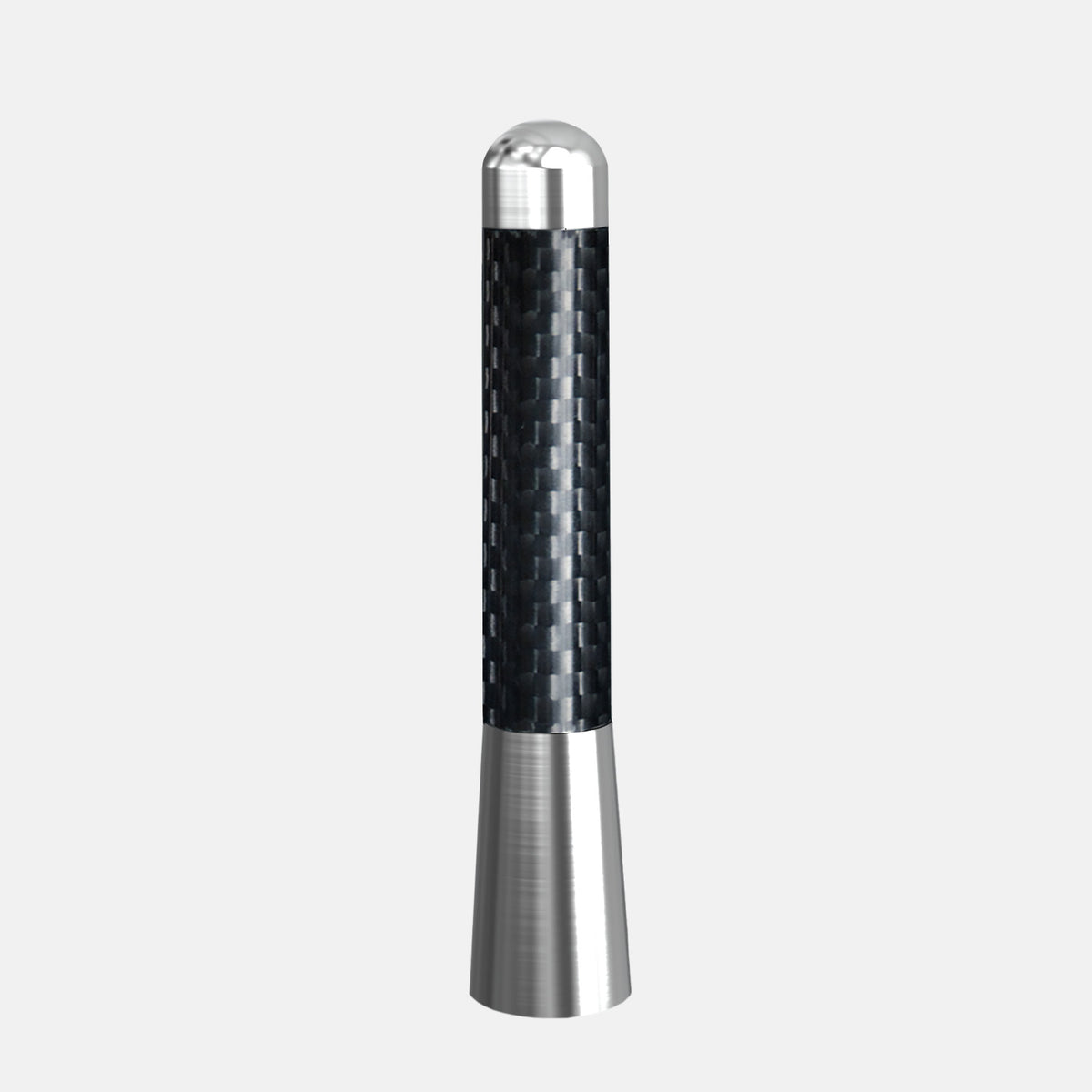 thumbnail image 2 of Silver Carbon Fiber Style Retractable Short Screw-In Antenna For Nissan (4.5 Inches) 2 of 6