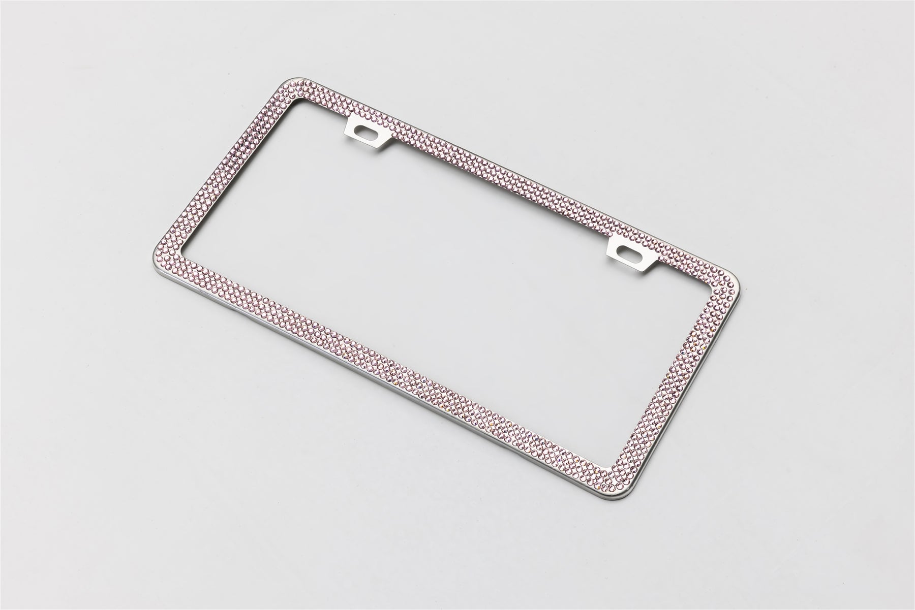 Pink bling license plate frames for women diamond sparkly glitter license plate cover for cars